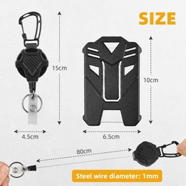 Vicloon Retractable Badge Reels, 2pcs Hard Plastic ID Credit Card, Heavy Duty Retractable Keychain ID Card Carabiner Badge Holder Reel with Key Belt Reel for Keyring ID Card Badge Holder (Diamond)