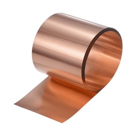 M METERXITY Copper Sheet Roll, 39"x 3.9"x 0.004"(LxWxT) Copper Foil Sheet Roll, Pure Copper Strip for House Repair/DIY Projects/Electrical/Crafts/Roofing Flashing Roll