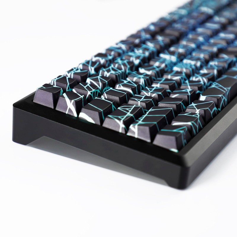 YMDK 131 Spider Web Shine Through Keycaps Cool Side-Lit PBT