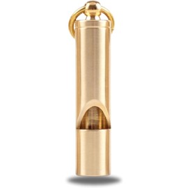 1PCS Loudest Brass Whistle Best Premium Emergency Whistle 125db+ One Piece Outdoor Survival Whistle On Key-Chain or Hang Around Your Neck and Carry it Anywhere!