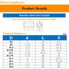 10pcs M12-1.75 x 38mm Long Rod Nut Hex Coupling Nuts,