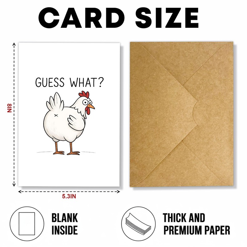 Podagree Guess What Chicken Card – Funny Farm Animal Greeting