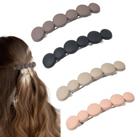 SSKHE 4 Pieces Stylish and Elegant Spring Hair Clip, French Vintage Design, Hair Accessories, Side Clip, Automatic Hair Clip, Small Hairpin Set for Women and Girls