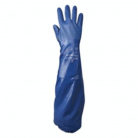 SHOWA NSK26 Nitrile-Coated Glove, Cotton Interlock Liner, Chemical Resistant, 26" Length, Large (Pack of 12 Pairs)