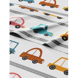 Kids Cars Full 4 Piece Sheet Set - Boys, Girls, Teens, Toddler - Easy Fit, Deep Pockets - Breathable, Hotel Quality Bedding Sheets - Machine Washable & Wrinkle Free - Cute, Cozy & Soft - CGK Linens