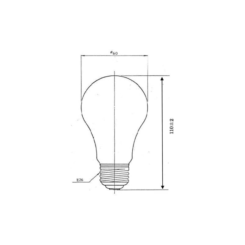 Toyo Lighting & Technology General Incandescent Bulb (Frost) 100 W