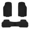 Tapetes de Caucho para Auto, 3 Piezas, Ajuste Universal, Antiderrapante,
