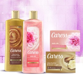 Caress Beauty Bar Soap For Noticeably Silky Soft Skin Daily Silk Extract and Floral Oil Essence, (6 Count of 3.75 oz Bars) 22.5 oz
