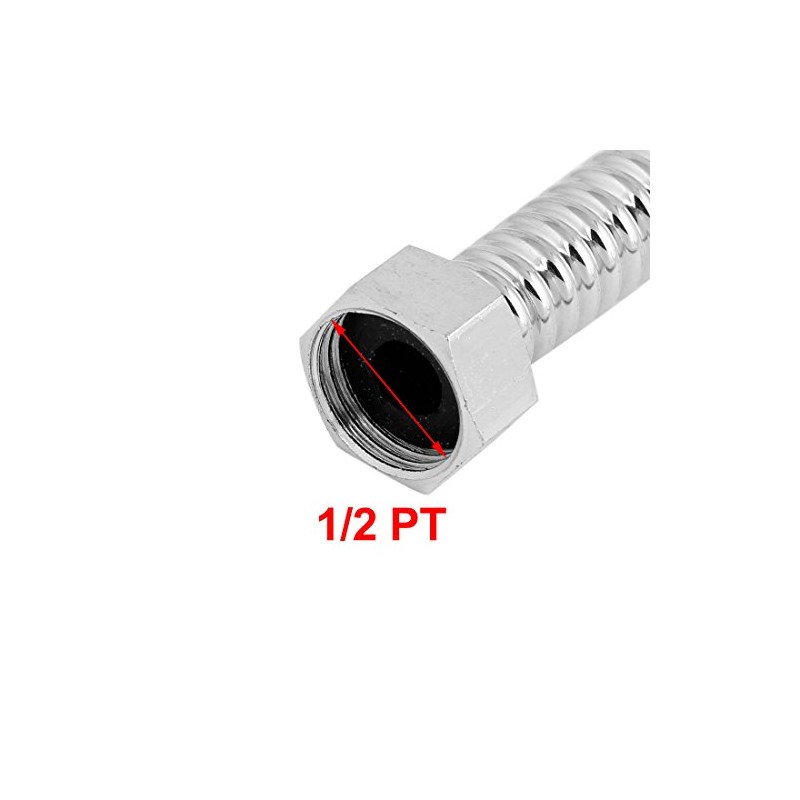 sourcing map Braid Design Stainless Steel Corrugated Water Heaters Connectors