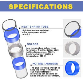 haisstronica 150PCS Solder Seal Wire Connectors,Waterproof Wire Connectors, Heat Shrink Butt Connectors for Watercraft,Electrical,Electronics 12-10 Yellow