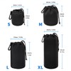 AIMALL 4PCS Waterproof Camera Lens Pouch Set, Shockproof Diving Fabric