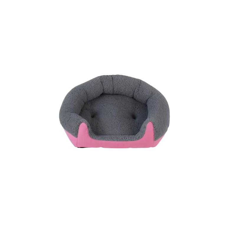 Cama para Perro con Forro acolchonado (Small, Rosa)