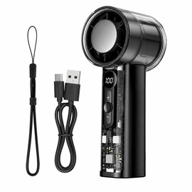 Portable Handheld Fan for Personal Cooling – USB Rechargeable Mini Turbo Fan for Travel, Office & Summer Use