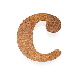 Vintage House Number C - Solid, Weatherproof & Durable - 14 cm Large - with Mounting Material - Retro Design House Number Sign N-02-C-R
