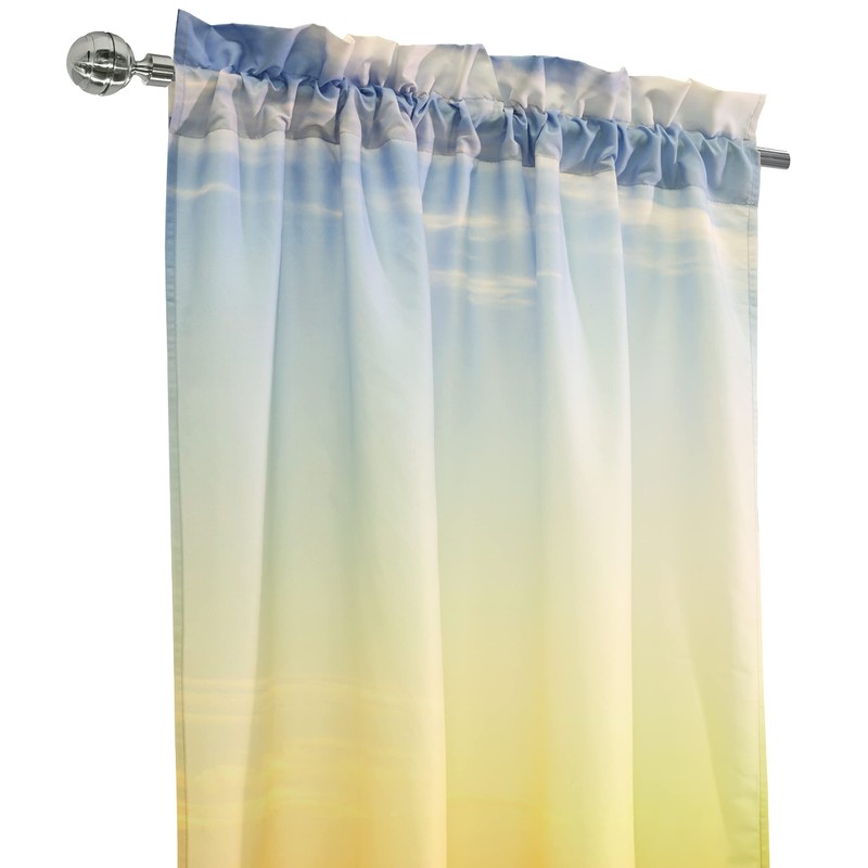 Lighthouse Digital Panoramic Print Curtain Panel Pair 76" x 84"