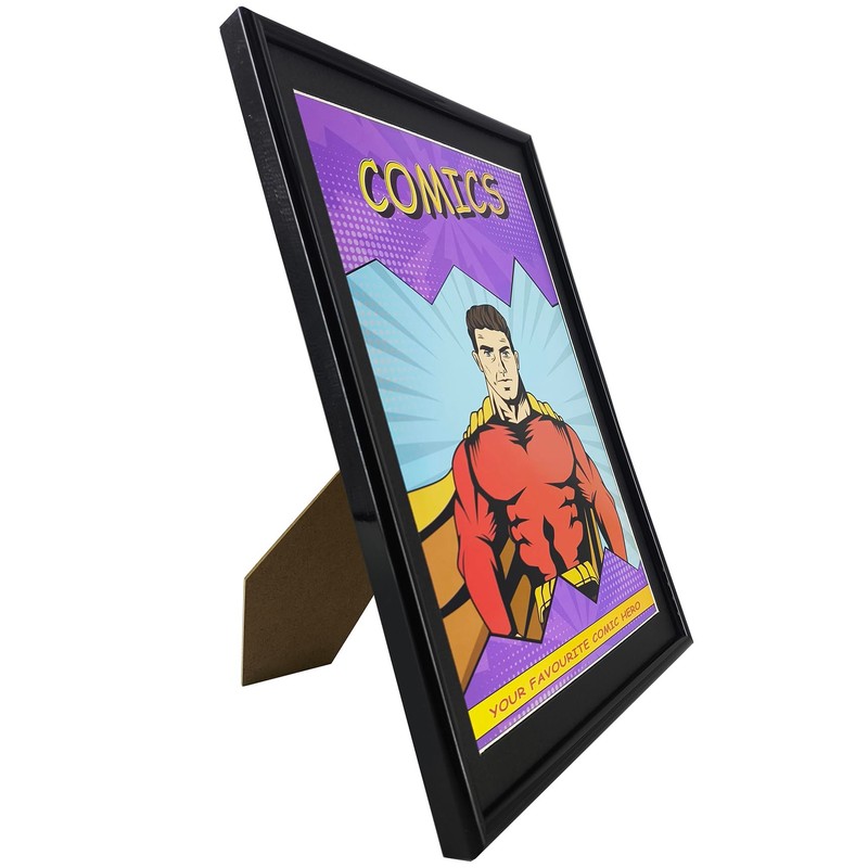 SparklyHome 4 Packs, Comic Book Frame with Black mat, UV