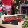 wraphay 24pack holiday patterns Christmas Cookies Boxes with Window Red