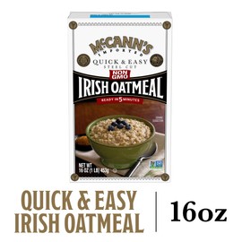 McCann's Irish Oatmeal, Quick & Easy Steel Cut Oats, 16 Ounce (Pack of 12)