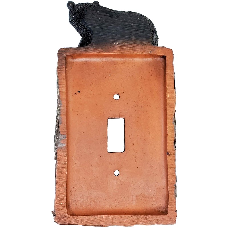 Rainbow Trading RA 4314 Black Bear Decorative Single Switch Plate