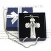 Mochity Men's Cross Necklace, Cross Necklace, Men's Cross Pendant, Stainless