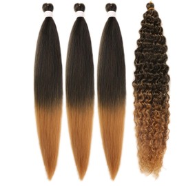 Honey Blonde Ombre Boho Hair for Braiding Synthetic Bohemian Braiding Hair for Boho Braids