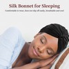 Double-Layer Bonnet for Sleeping Women, Adjustable Silk Hair Wrap for