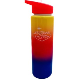 Rubies Las Vegas Water Bottle - 24 oz (Rainbow)