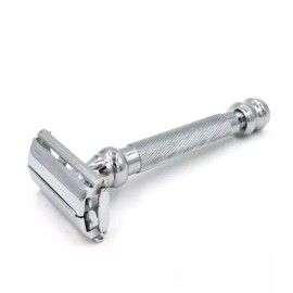 Parker 99R Safety Razor & 5 Double Edge Blades - Heavyweight Butterfly Open NIB