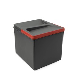 Emuca 8937023, waste sorting cut-out base, bin height 216mm with 12 litres capacity, Grey, H 216 mm (1x12L)