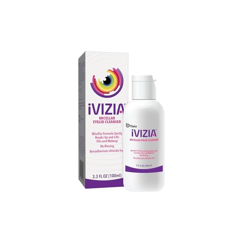 iVIZIA Limpiador Micelar De Párpados 3.4 Oz, Para Párpados Sensibles,