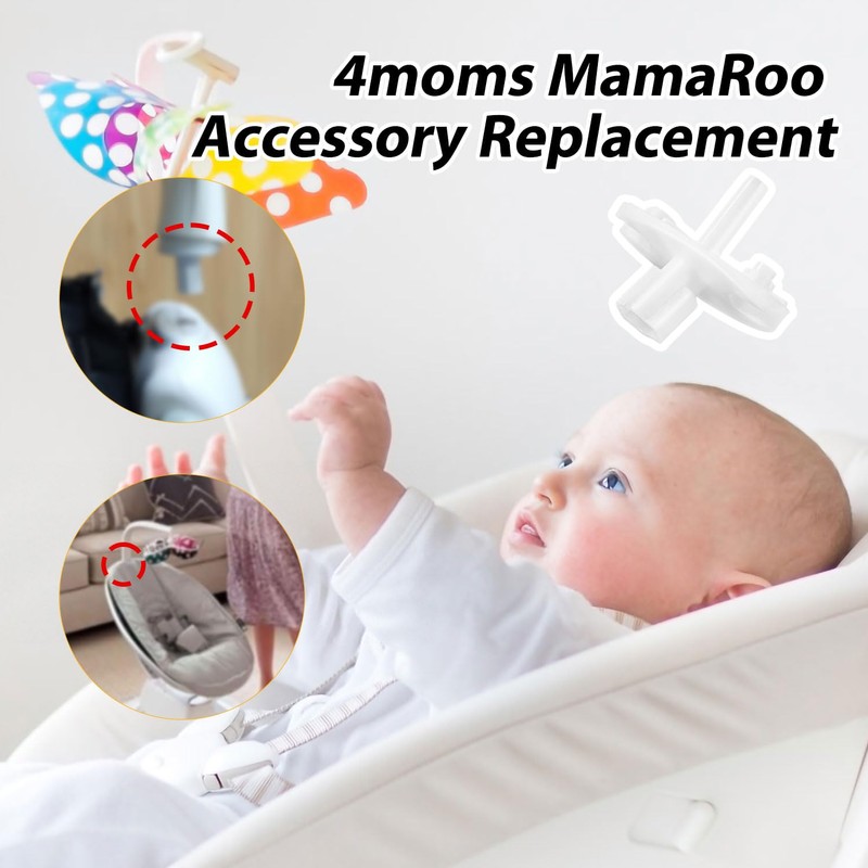 Mobile Connector Replacement for 4moms Mamaroo, Toy Pole Bar Conversion