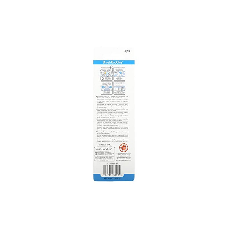 Smart Care Brush Buddies 4 pk.Toothbrushes by Brush Buddies