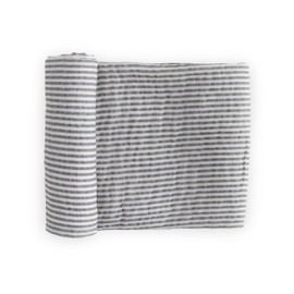 Little Unicorn Premium Cotton Swaddle Baby Blanket | Breathable Fabric | for swaddling, Play, Nursing & More (Grey Stripe)