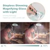 Gynnx Magnifying Glass with Light and Clamp,10X Lighted Magnifying Glass