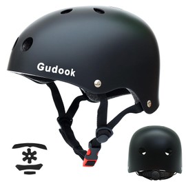 Gudook Skateboard Bicycle Helmet - Adult/Youth/Kids Skate Helmets for Multi-Sports Cycling Roller Skate Inline Skating BMX Commuting Adjustable Bike Helmet (Small(48-53cm))