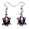 Antique Silver Tortoise/Turtle (22mm x 16mm) Earrings on Sterling Silver