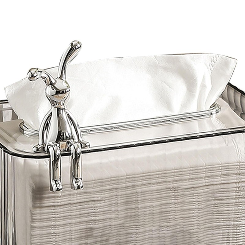 Gsycle Decorative Tissue Box Holder, Clear Tissue Dispenser Box Tissue