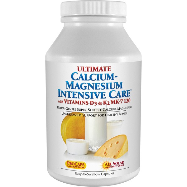 Andrew Lessman Ultimate Calcium-Magnesium Intensive Care with Vitamin D3 & K2 MK7-120 mcg - 720 Capsules – Bone and Skeleton Health Essentials. Gentle, Easy to Swallow, Super Soluble. No Additives