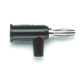 Pomona 1825-0 Banana PLUG with SAFETY COLLAR, SOLDERLESS, BLACK (Pack of 10)