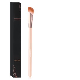 Brush Master D101 Precision Concealer Brush, Concealing Blending Setting Buffing, Under Eye Makeup Small Angled Precision Face Blending Brush, Pink