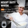 Walfos Whisk,17in Large Whisks, Heavy Duty Stainless Steel Wire Whisk