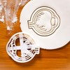 Set of 2 eyeballs cookie cutters (shapes: side and front