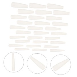 Baluue 500pcs Press on Nails Almond Coffin Nails Tips Wearing Nail Set for Women Manicure Set Delicate France Nail Art Stickers