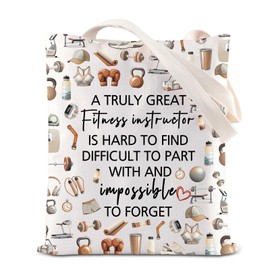 ENSIANTH Fitness Instructor Tote Bag Workout Coach Gift Fitness Trainer Gift Personal Trainer Appreciation Handbag Gym Gift (truly Fitness bag)