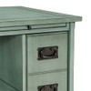 Powell Parnell Wood Side Table in Teal Blue