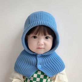 Trendy Kids' Balaclava Hat - Versatile Autumn Winter Unisex Neck Warmer (bo_lf2408) Free Size/48-52cm Purple-Blue 3ea