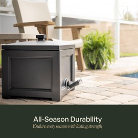 Mayne Inc 5858-W Fairfield Garden Hose White Storage Bin