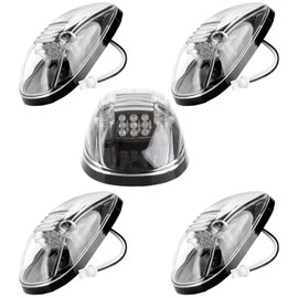 OCPTY 5x Amber LED Cab Clearance Lights Smoked Cab Roof Running Top Marker Light Fit for Dodge Ram 2500 1999-2002 For Dodge Ram 3500 1999-2002 Pickup Trucks