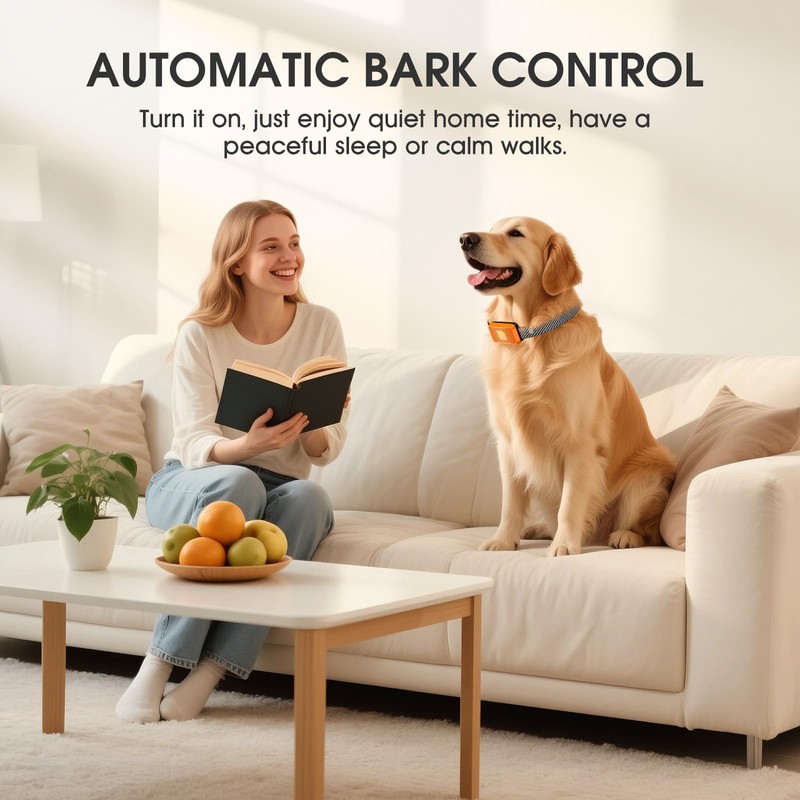 Dog Bark Collar for Large Medium Small Dogs, Effective No-Bark