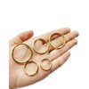 Bluemoona 10 Pcs - Brass Round Edged Keyring Keychain Split
